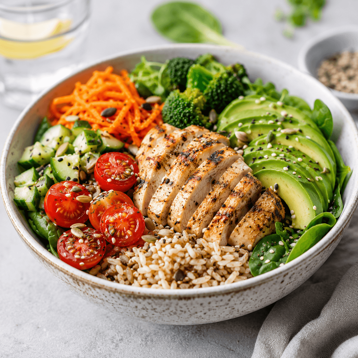 Comida de ejemplo de AthletesLab con etiquetas de calorias y macros